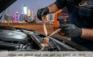 اختلاط زيت القير بماء الرديتر