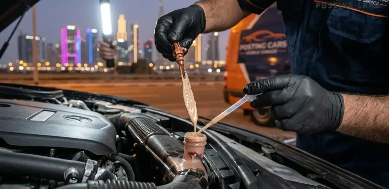 اختلاط زيت القير بماء الرديتر