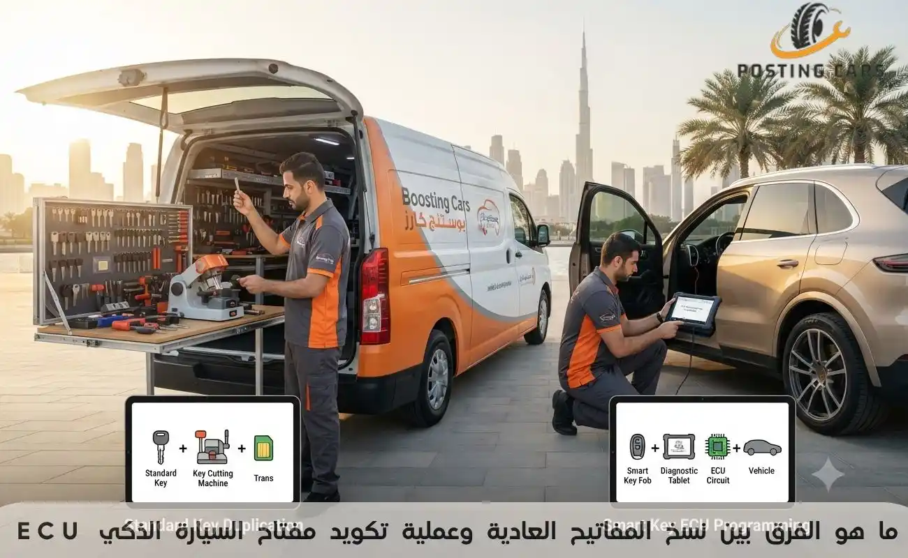 ما هو الفرق بين نسخ المفاتيح العادية وعملية تكويد مفتاح السيارة الذكي ECU