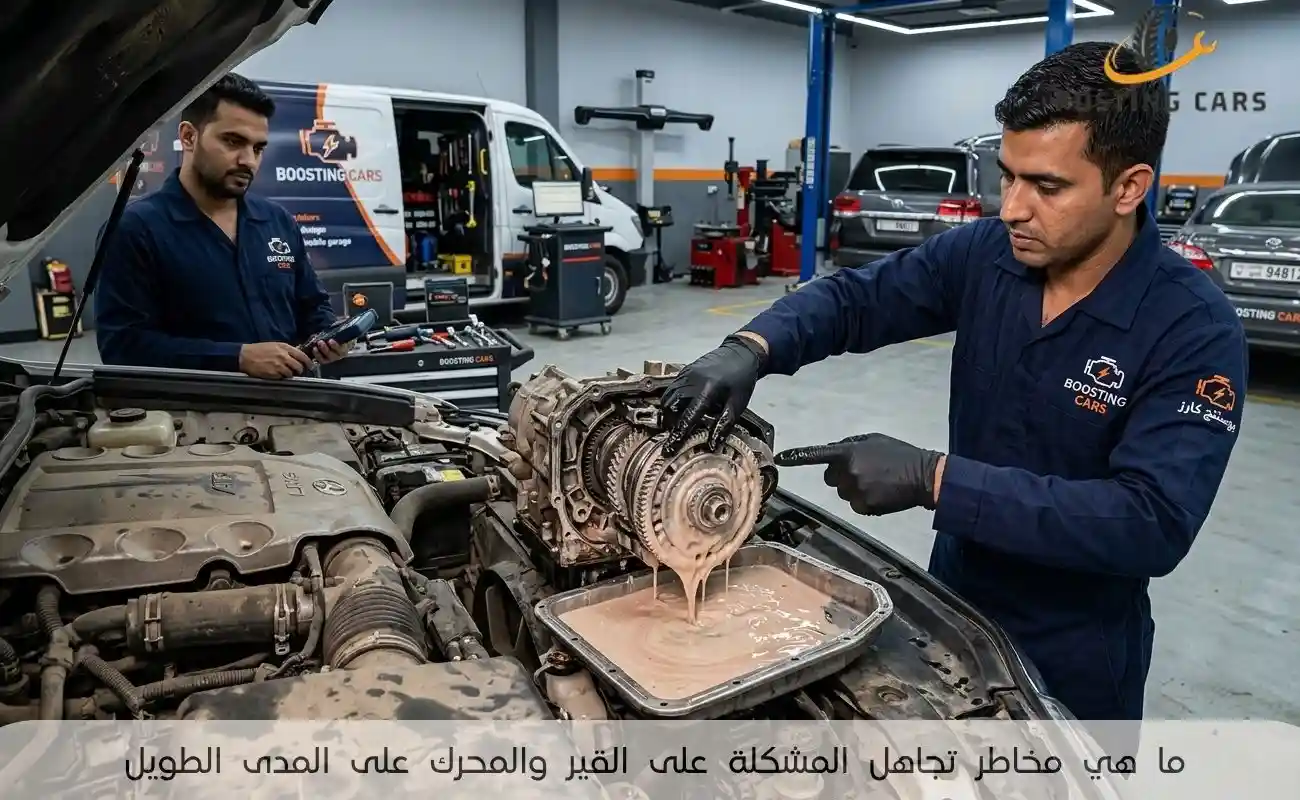 ما هي مخاطر تجاهل المشكلة على القير والمحرك على المدى الطويل