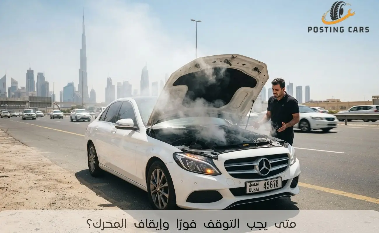 متى يجب التوقف فورًا وإيقاف المحرك؟